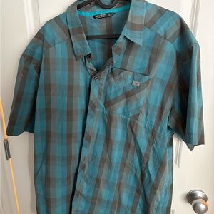 Arc'teryx Teal and Brown Plaid Casual Shirt